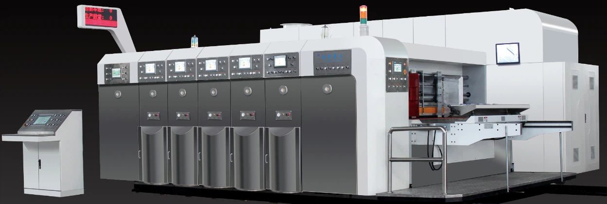 high speed printer slotter die cutter auto stacker